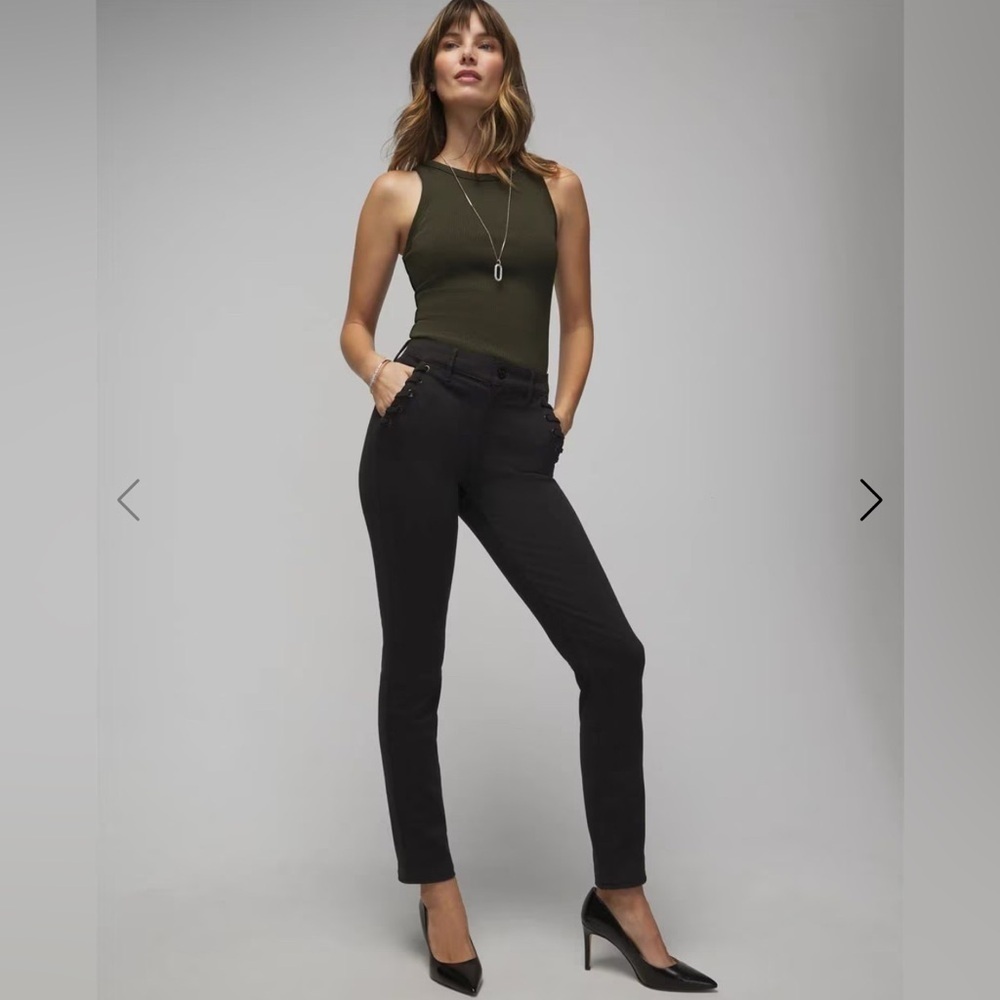 WHITE HOUSE BLACK MARKET High Rise Sculpt Grommet Slim Jeans 00R
